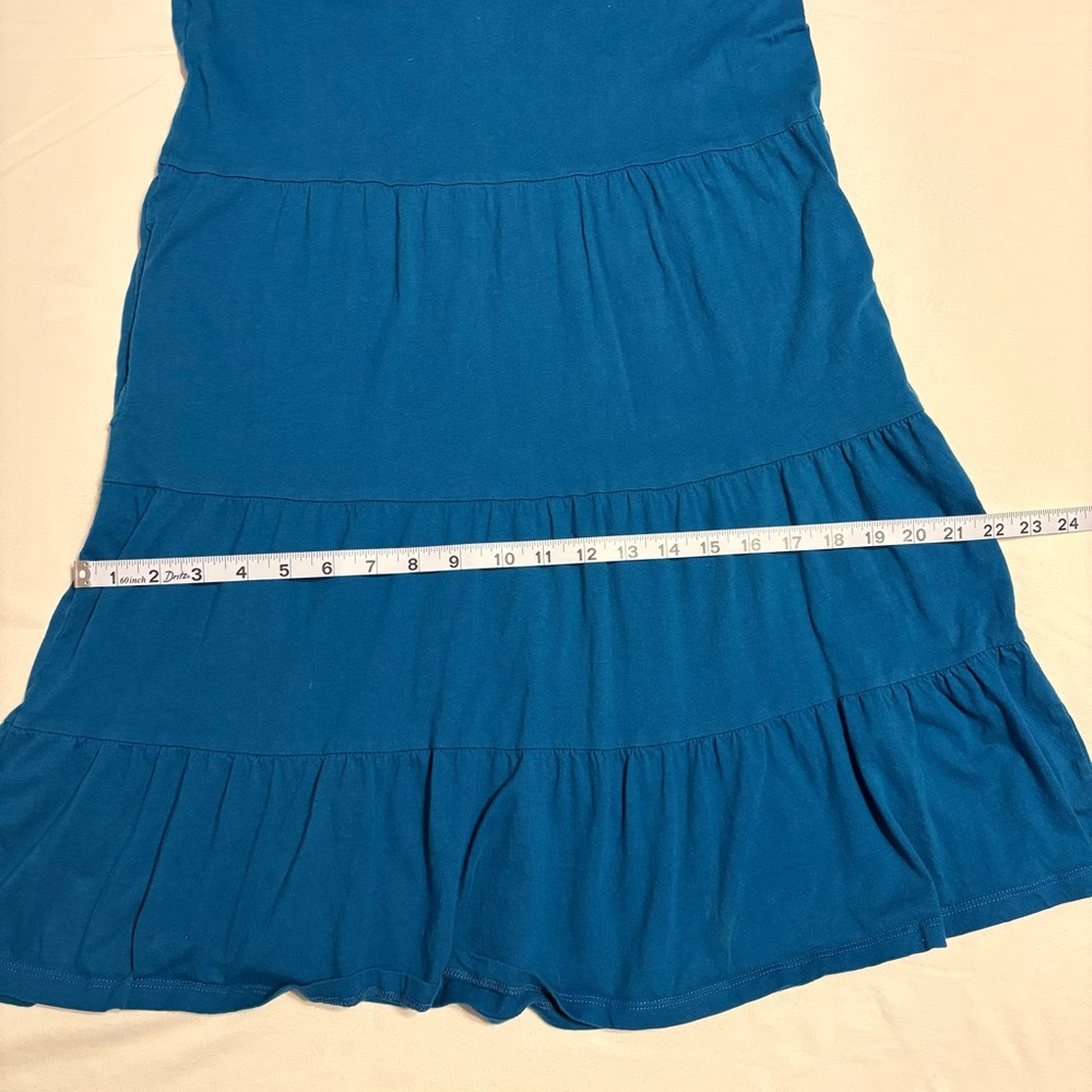 Time and Tru Teal Tiered Dress & Wonder Nation Red Floral Long-Sleeve Dress - Picture 4 of 16